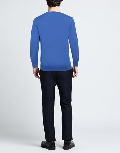 Man Sweater Azure Size S Wool, Silk