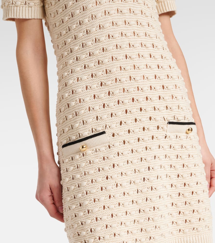 Bauble pointelle cotton polo dress