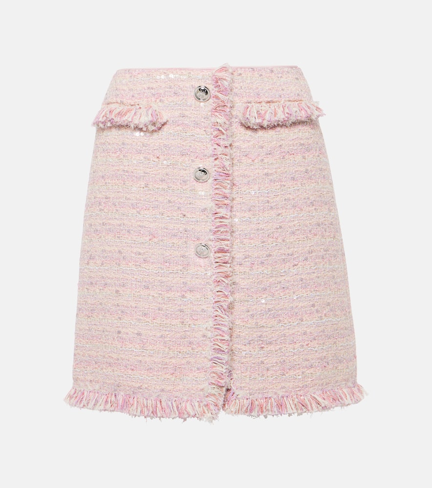High-rise tweed miniskirt