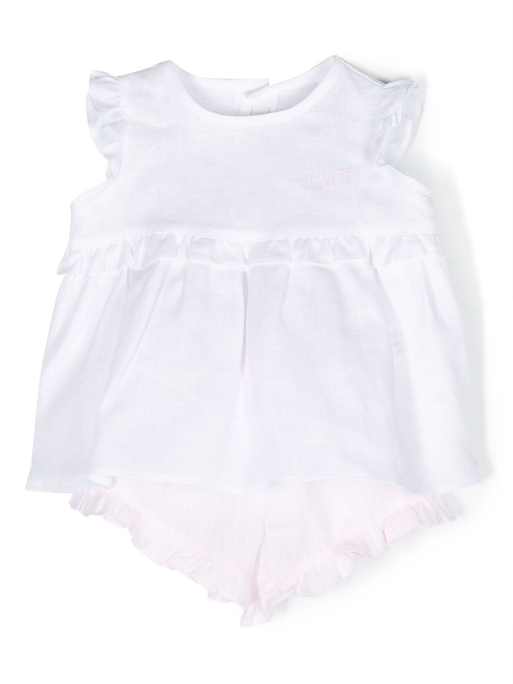 Linen dress set - White
