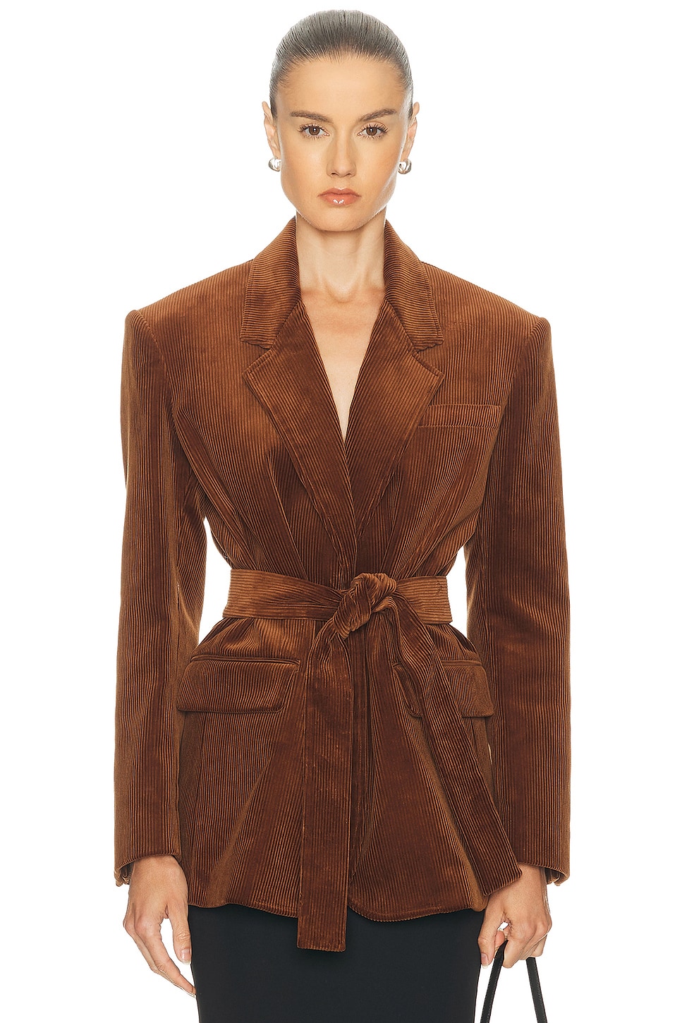 Monse Deconstructed Lapel Tailored Jacket in Brown - Brown. 4 also