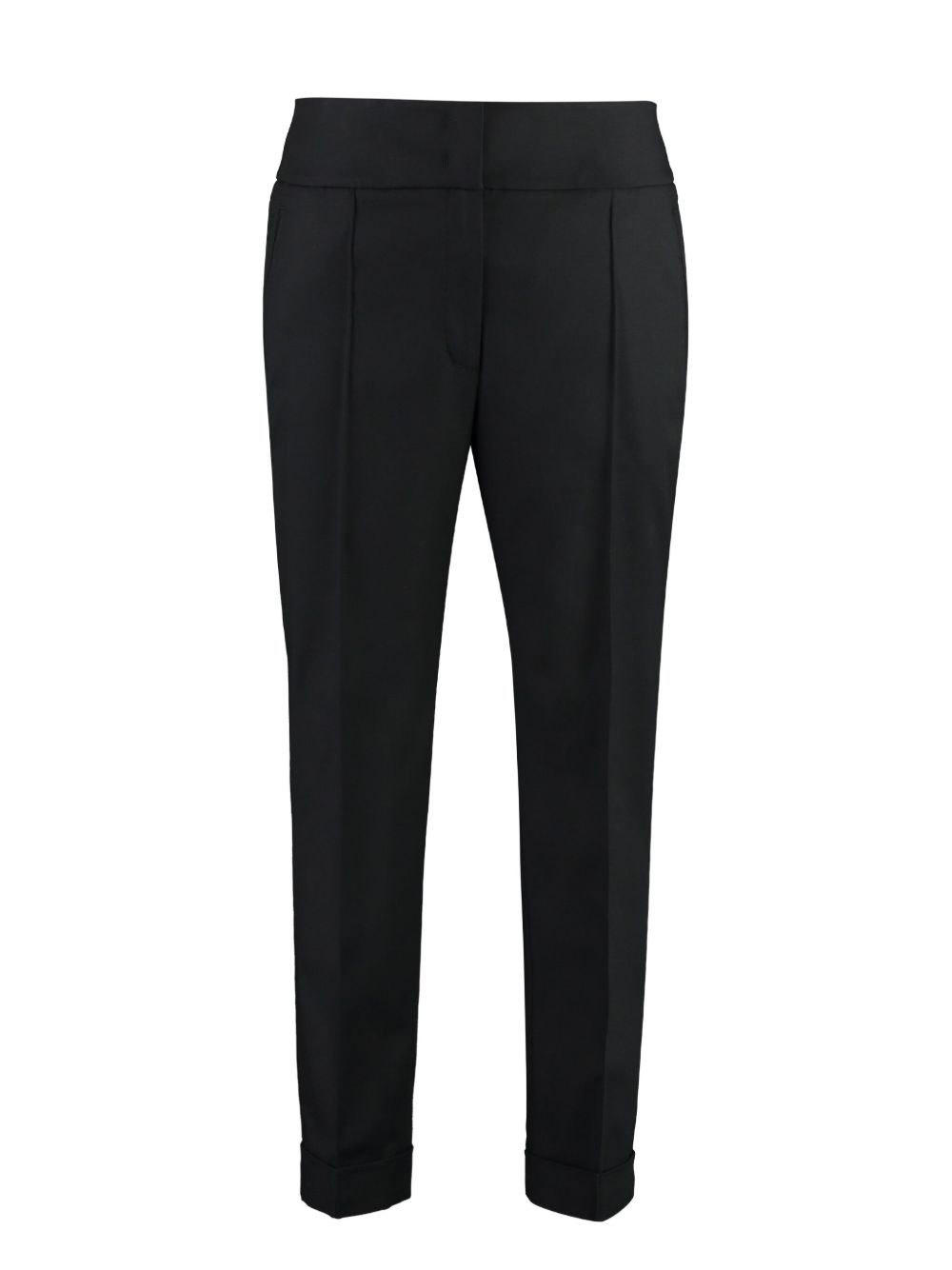 Roll-up cuff trousers - Black
