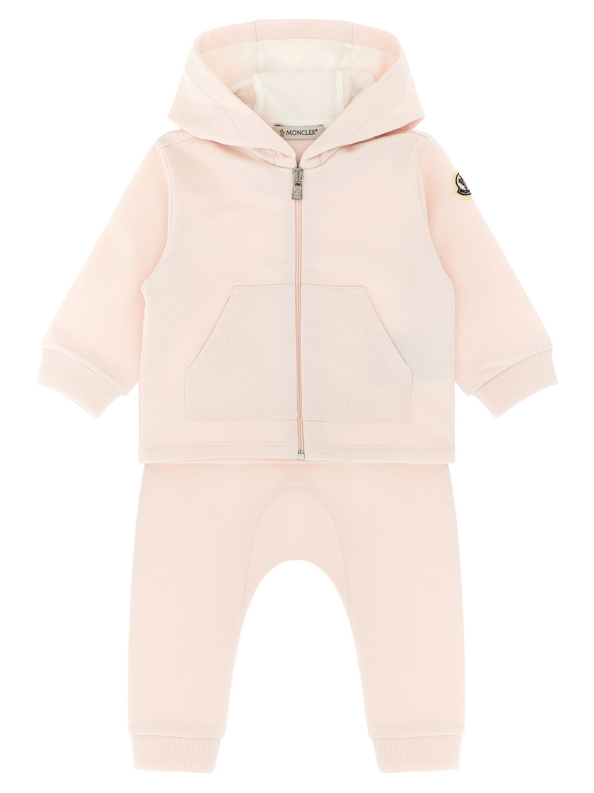Pink Solid Hood/Jogger Sets (Baby Girl)