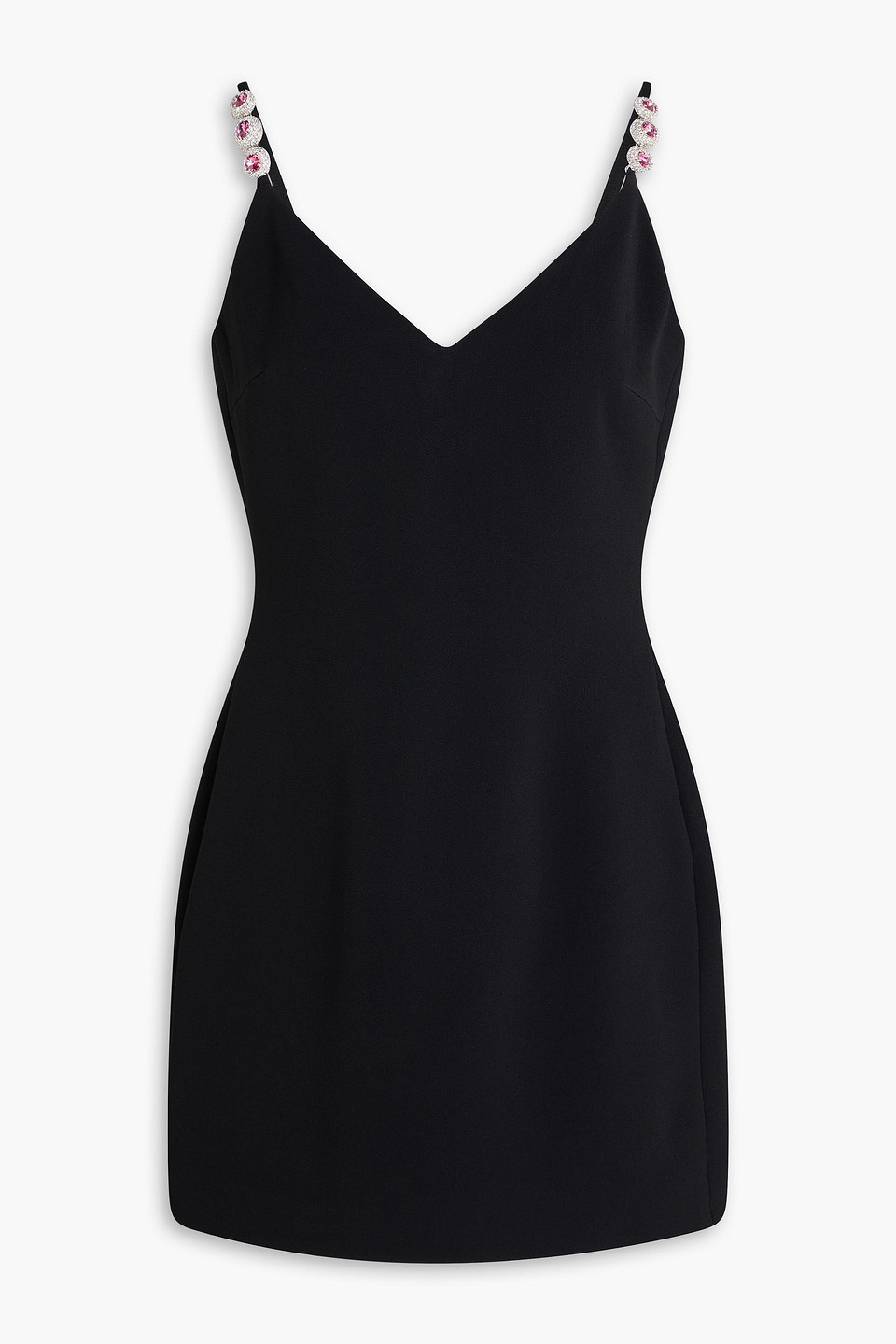 Crystal-embellished cady mini dress - Black - UK 10