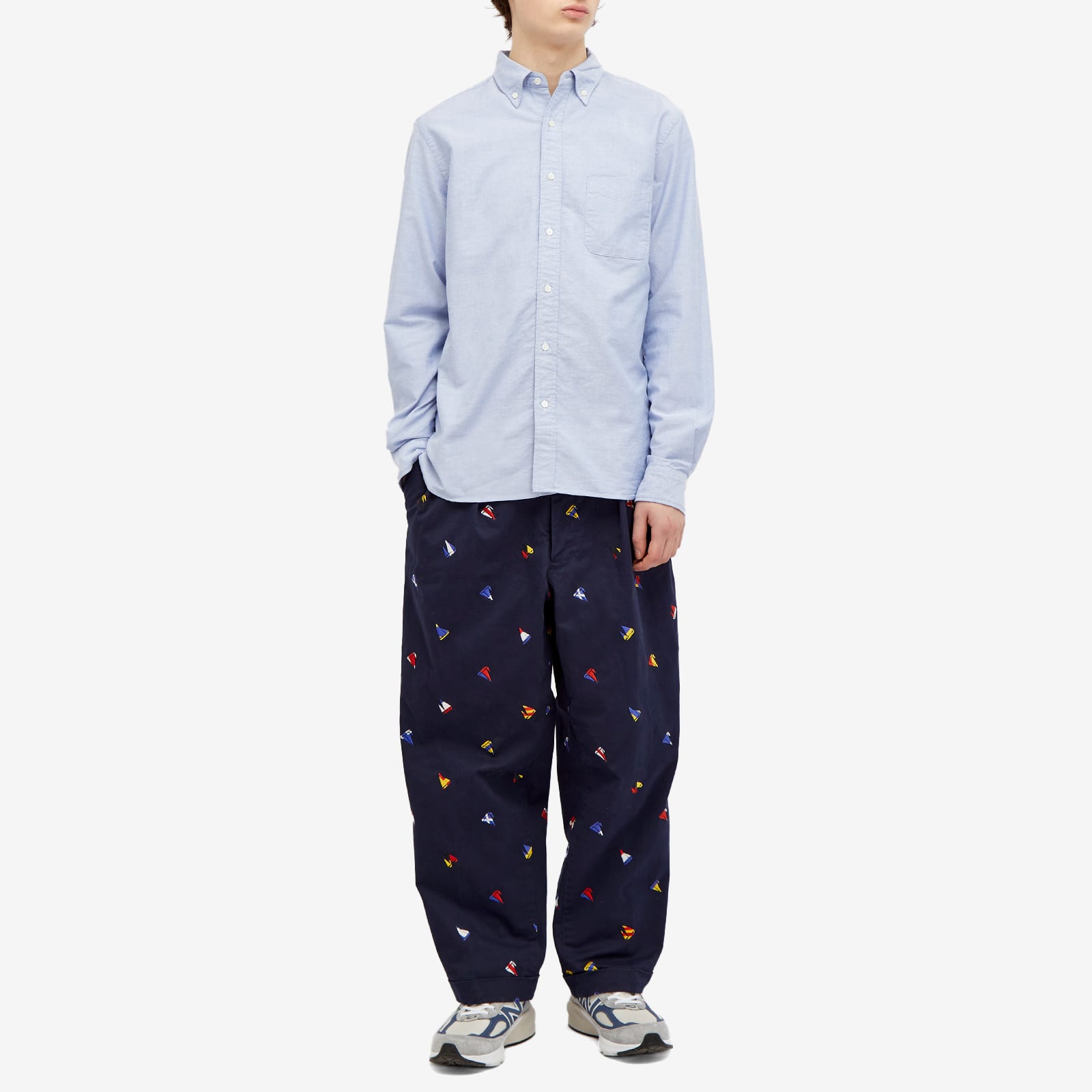 Men's Button Down Oxford Shirt in Blue