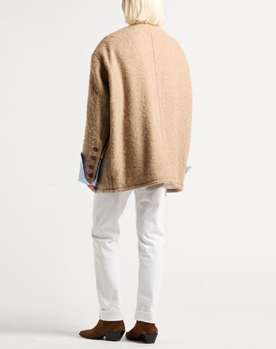 Woman Coat Sand Size 4 Virgin Wool, Polyamide, Alpaca wool, Silk, Mohair wool