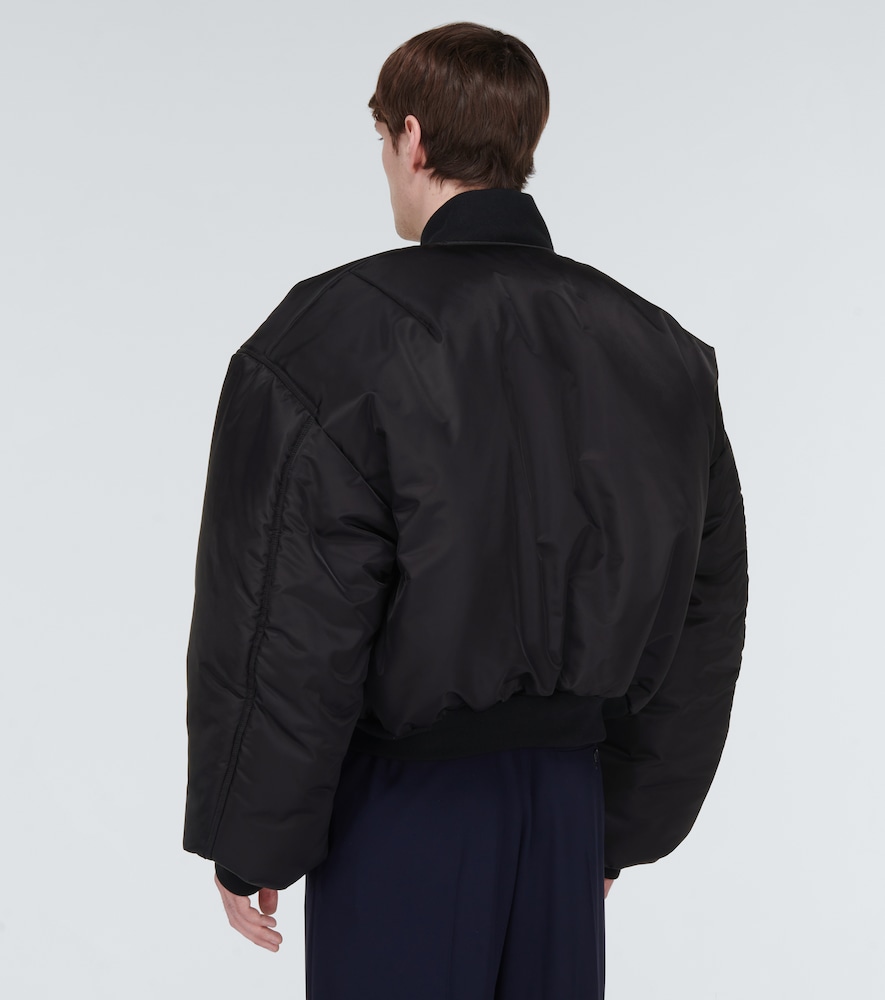 Padded nylon bomber jacket