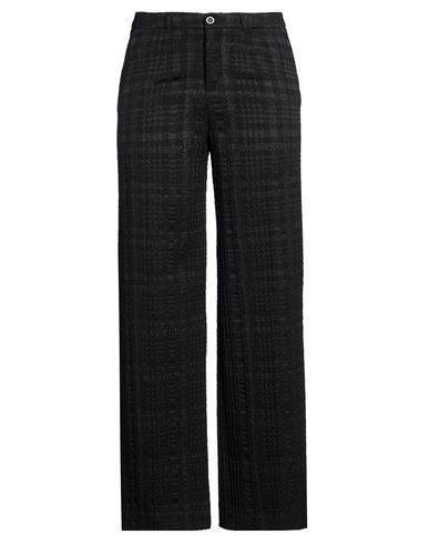 Woman Pants Black Size 10 Cotton, Polyester, Metallic fiber, Elastane