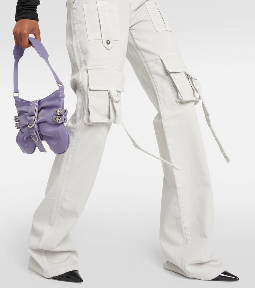 Blumarine Low-rise denim cargo pants