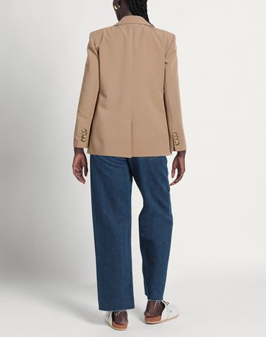 Woman Blazer Light brown Size 10 Polyester, Viscose, Elastane
