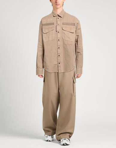 Man Shirt Sand Size 36 Cotton