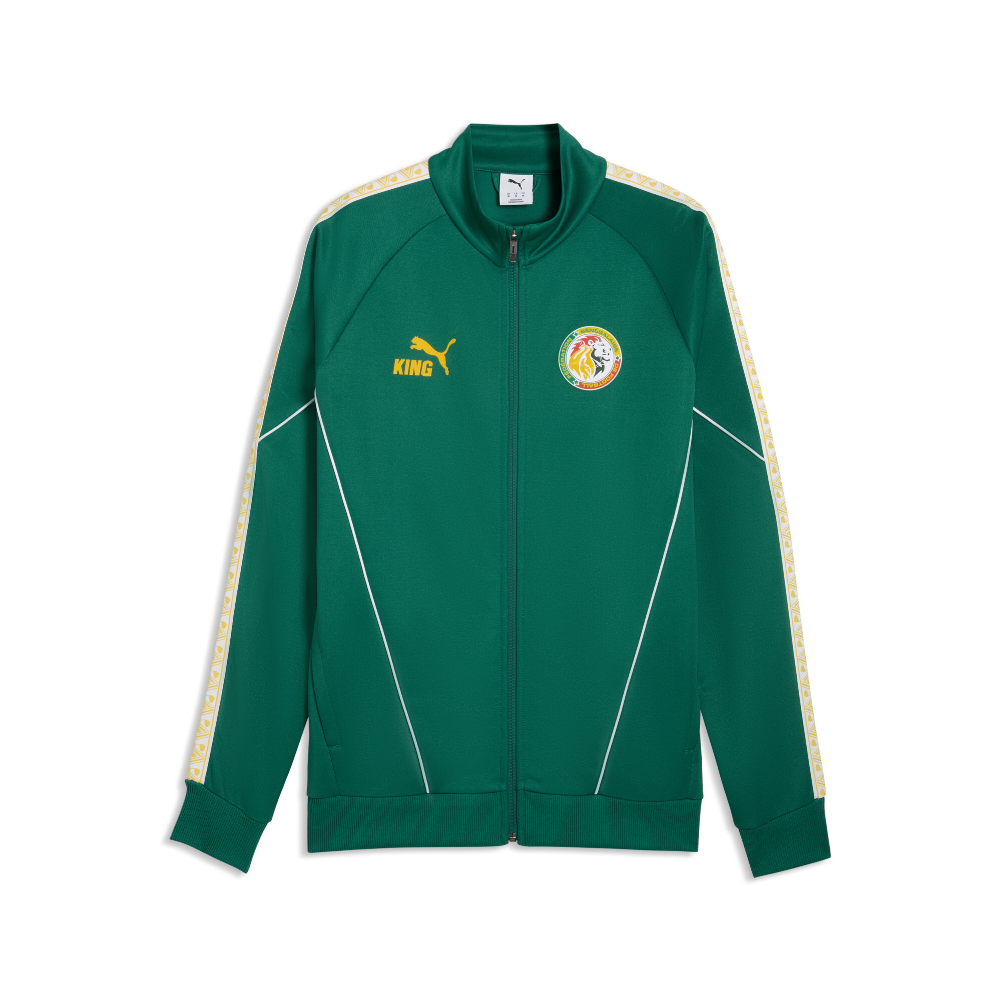 PUMA Senegal KING Anthem Jacket Men, Performance, Wild Green/PelÃ© Yellow