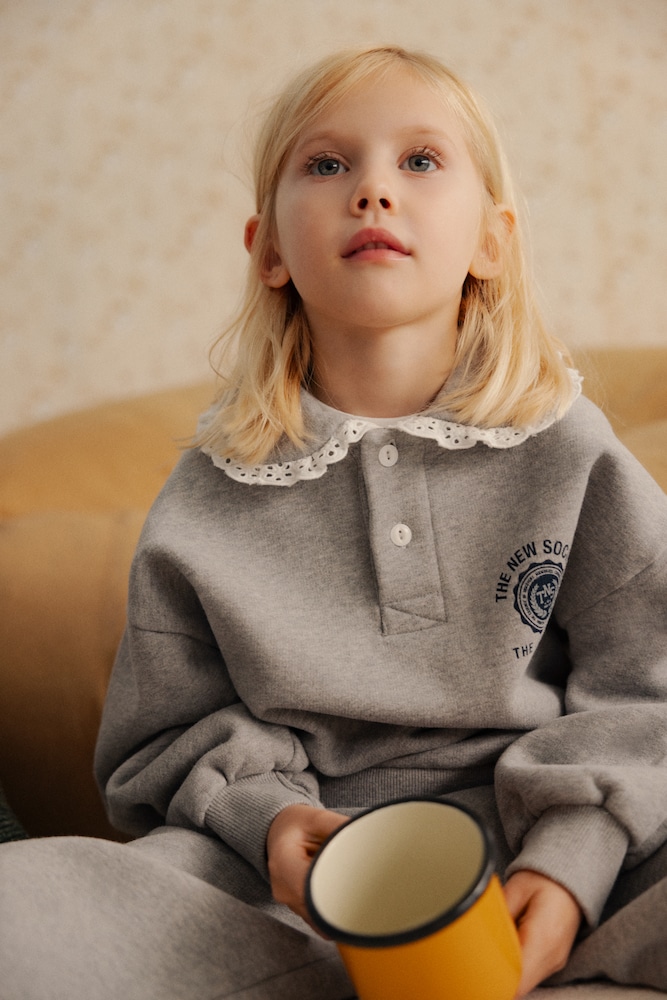 Ash cotton fleece sweatshirt