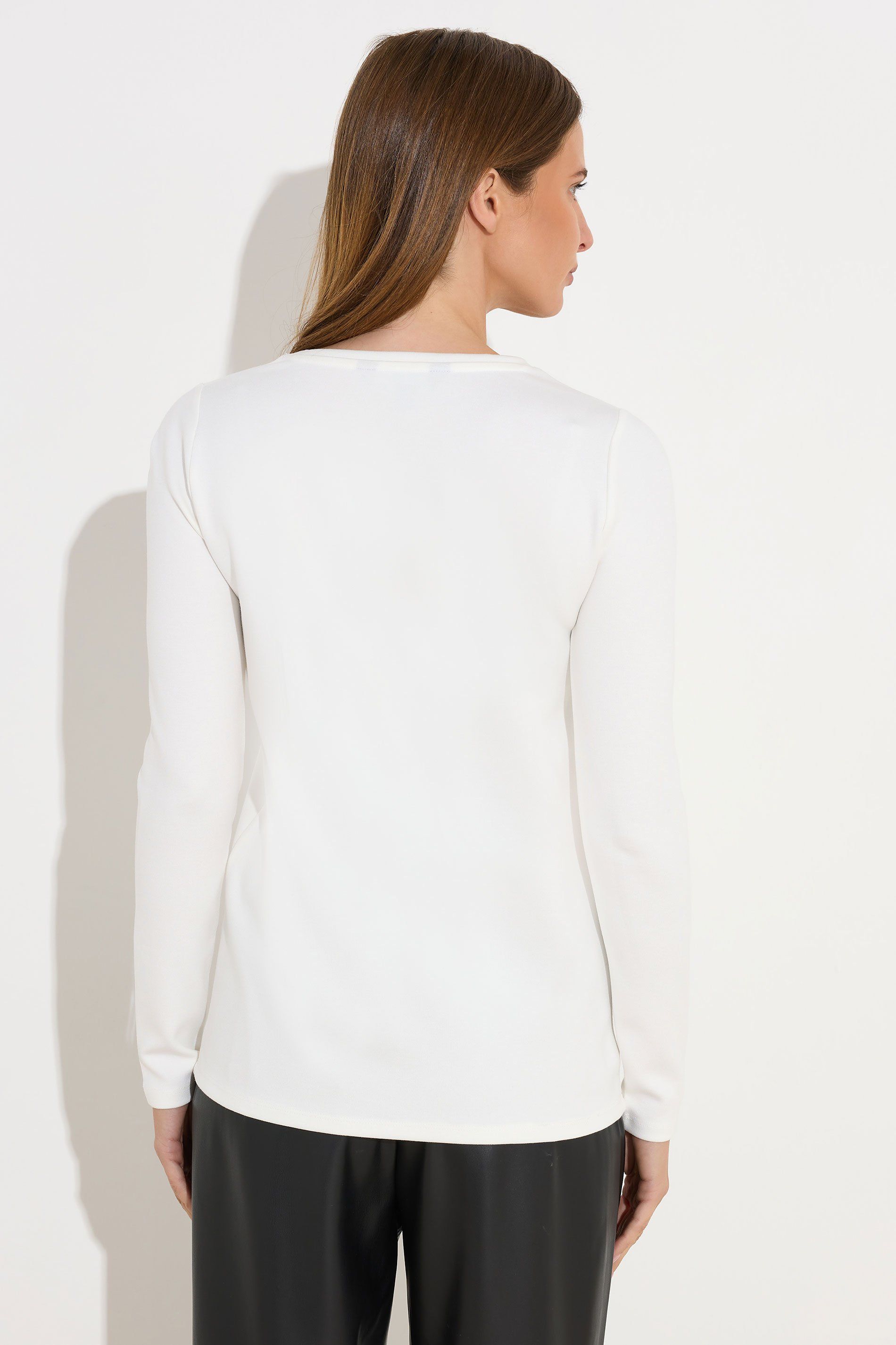Star by Julien Macdonald Women's Asymmetric Eyelet Detail Top in Ivory