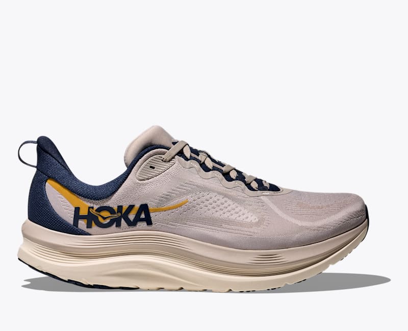 HOKA Men's Kawana 3 Shoes in Putty/Midnight Blue