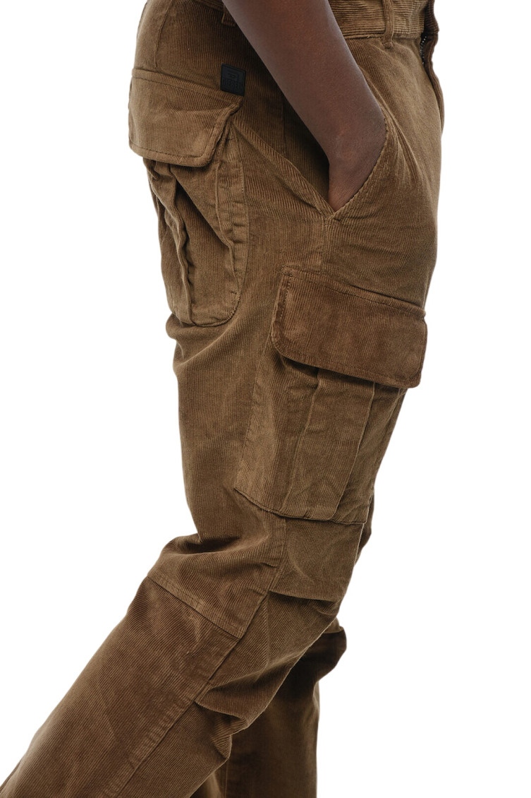 Brown Tapered Cargo Pants