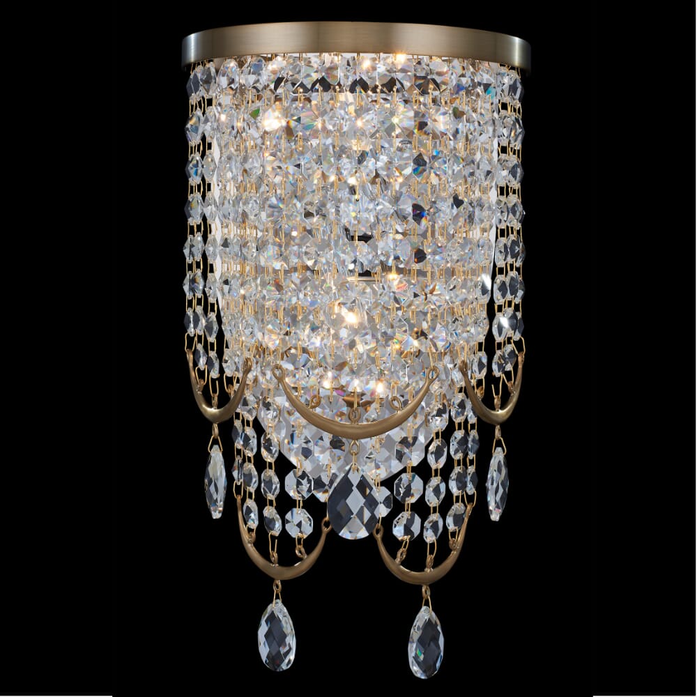 Winter Brass Two Light Wall Sconce from the Vezzo Collection