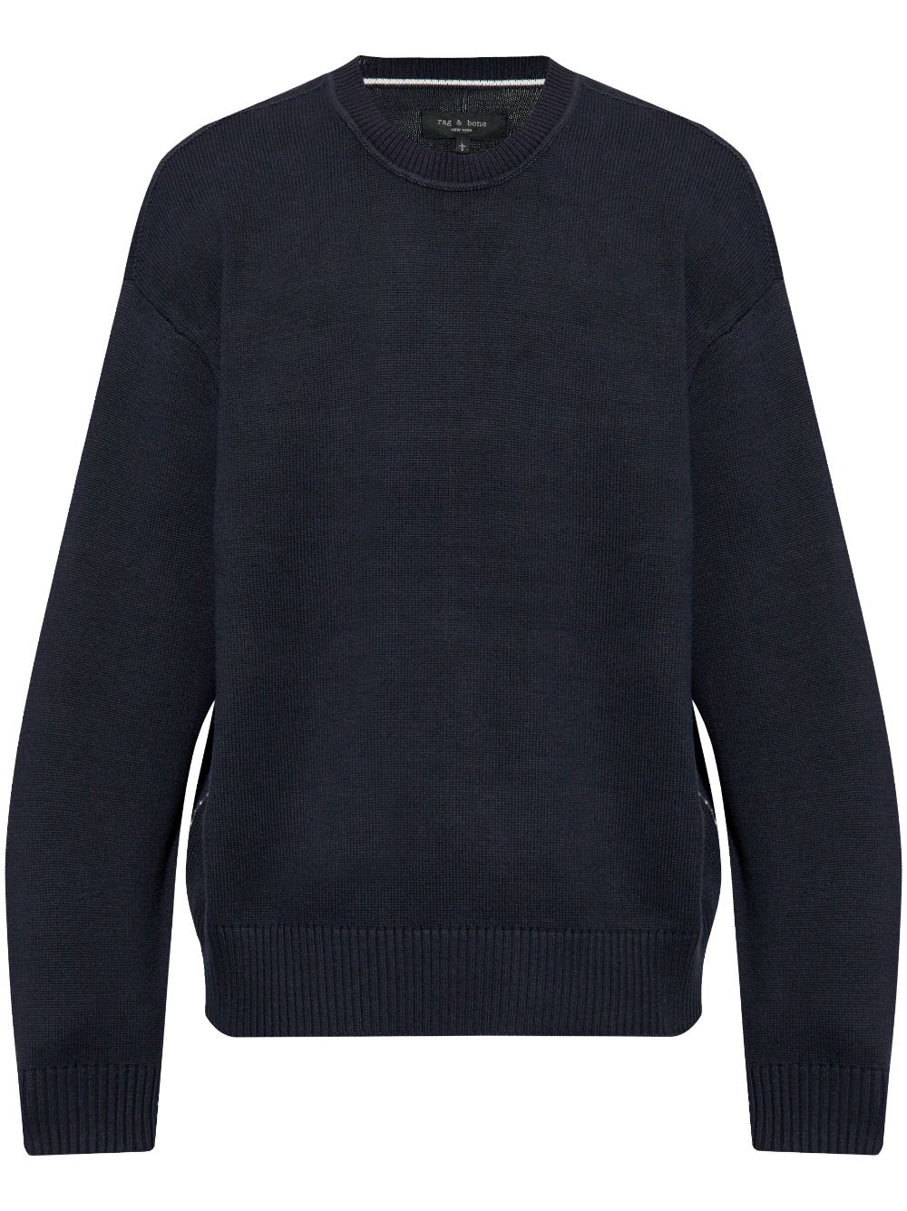 Crew-neck organic cotton jumper - Neutrals