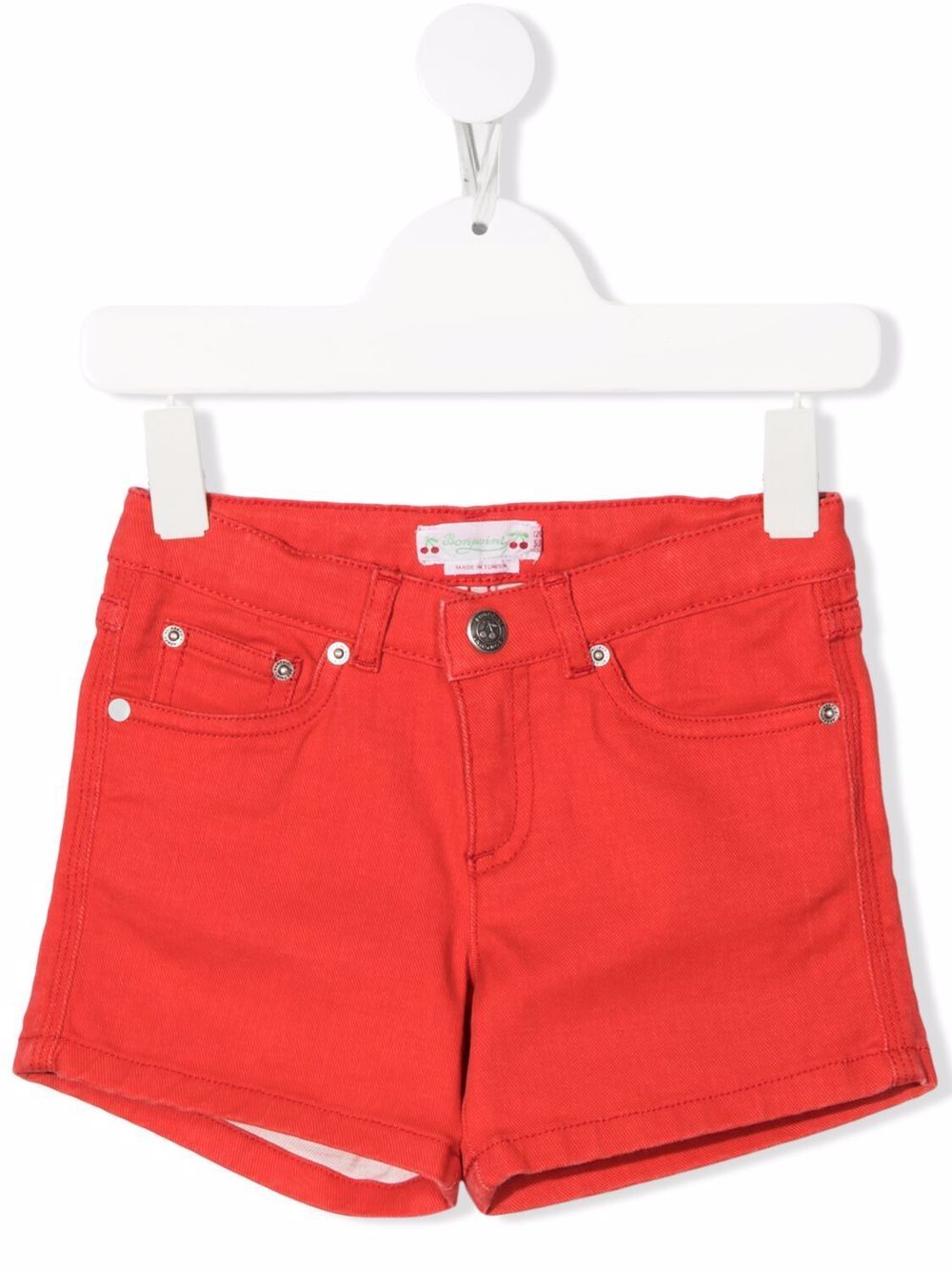 TEEN slim-cut denim shorts - Red