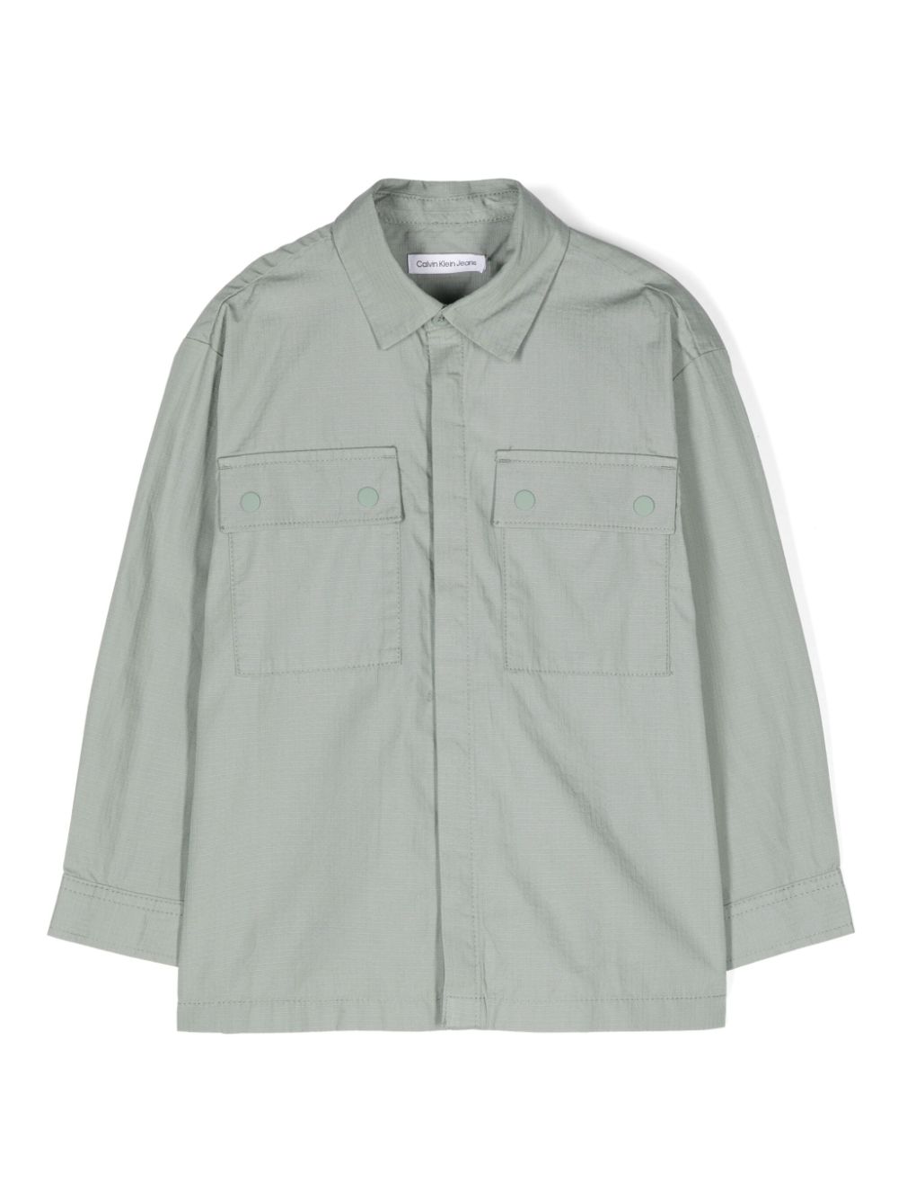 Ripstop cotton shirt - Green