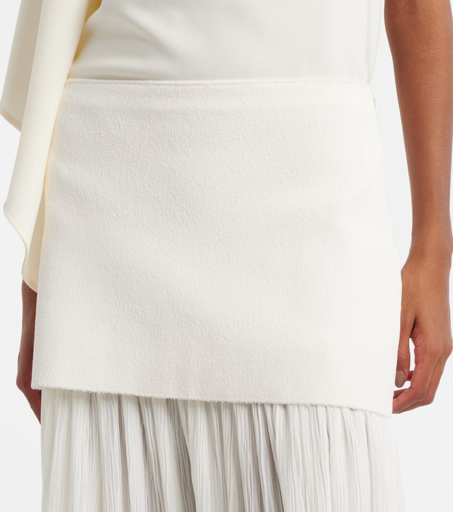 Paige pleated crêpe chiffon maxi skirt