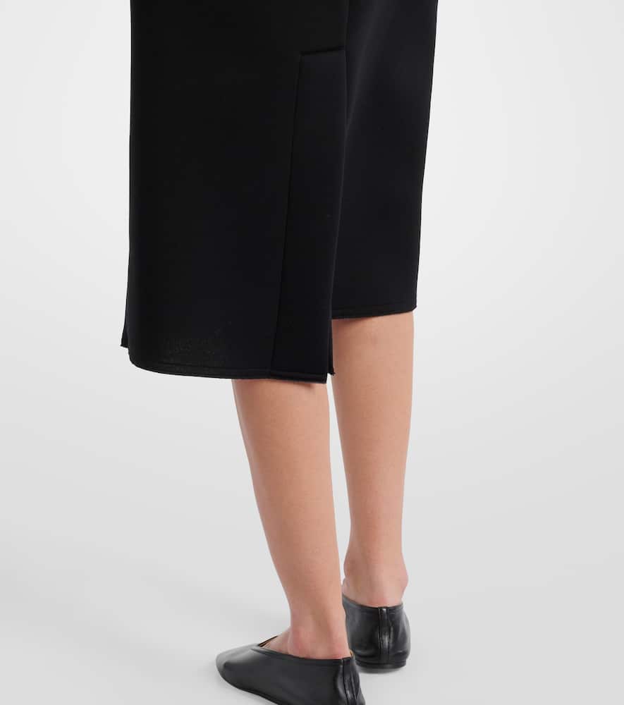 Ruffled midi skirt