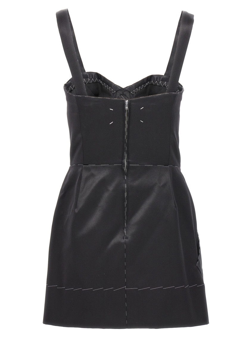 Contrast Stitching Corset Dress