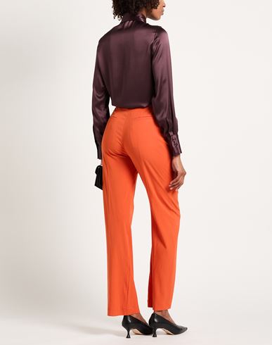 Woman Pants Orange Size 2 Viscose, Elastane