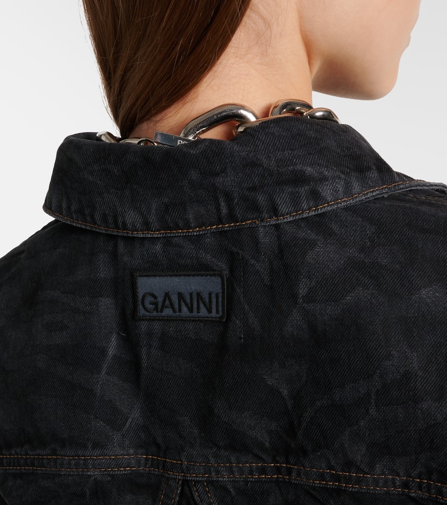 Printed denim jacket