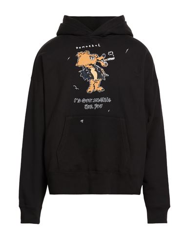 Man Sweatshirt Black Size L Cotton