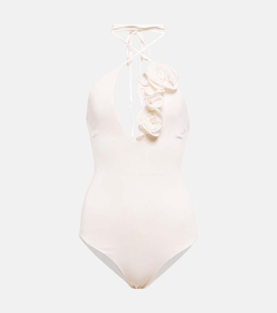 Magda Butrym Ruffled halterneck jersey bodysuit