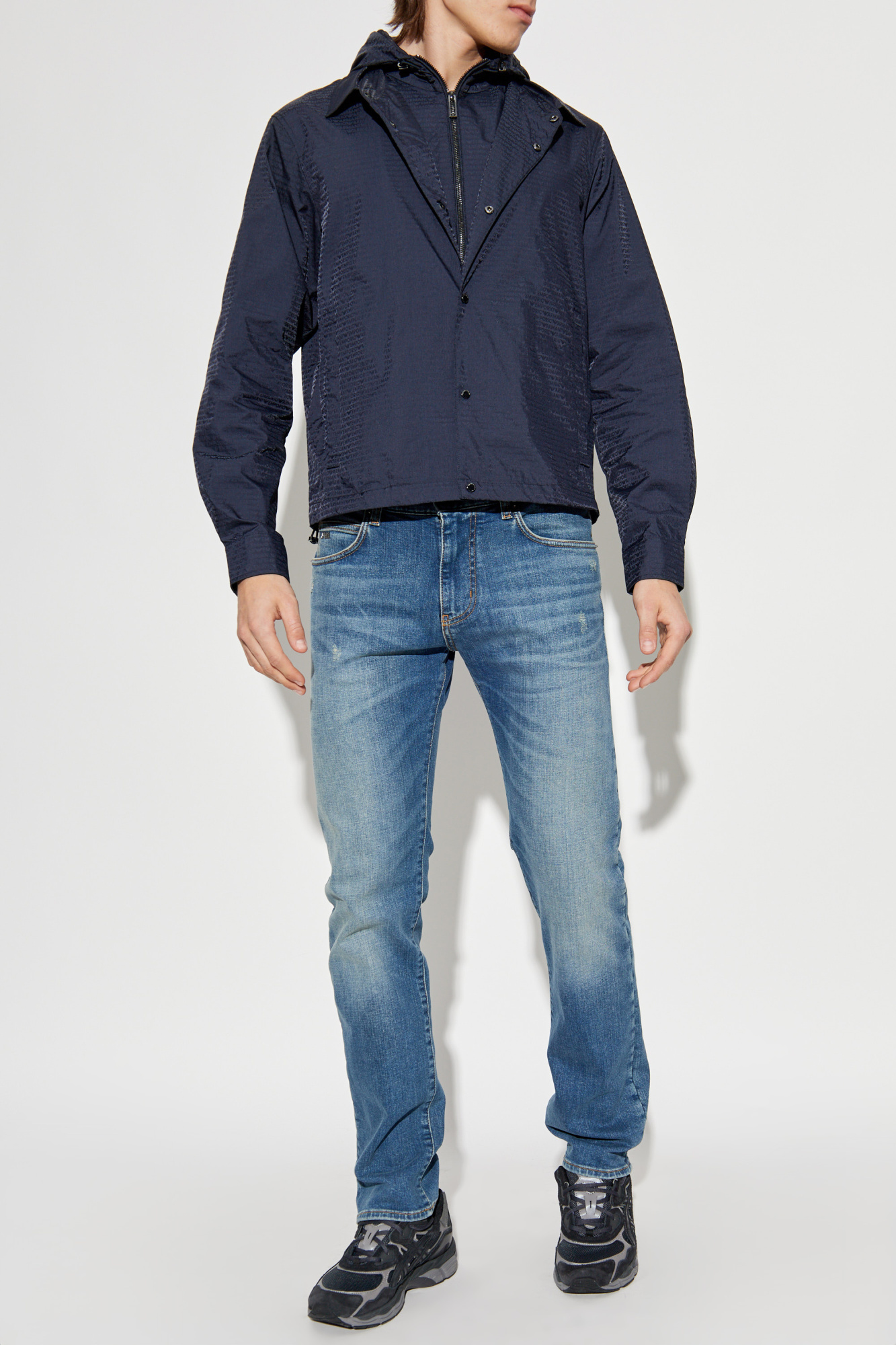 Emporio Armani Jeans With Vintage Effect, Men's, Blue