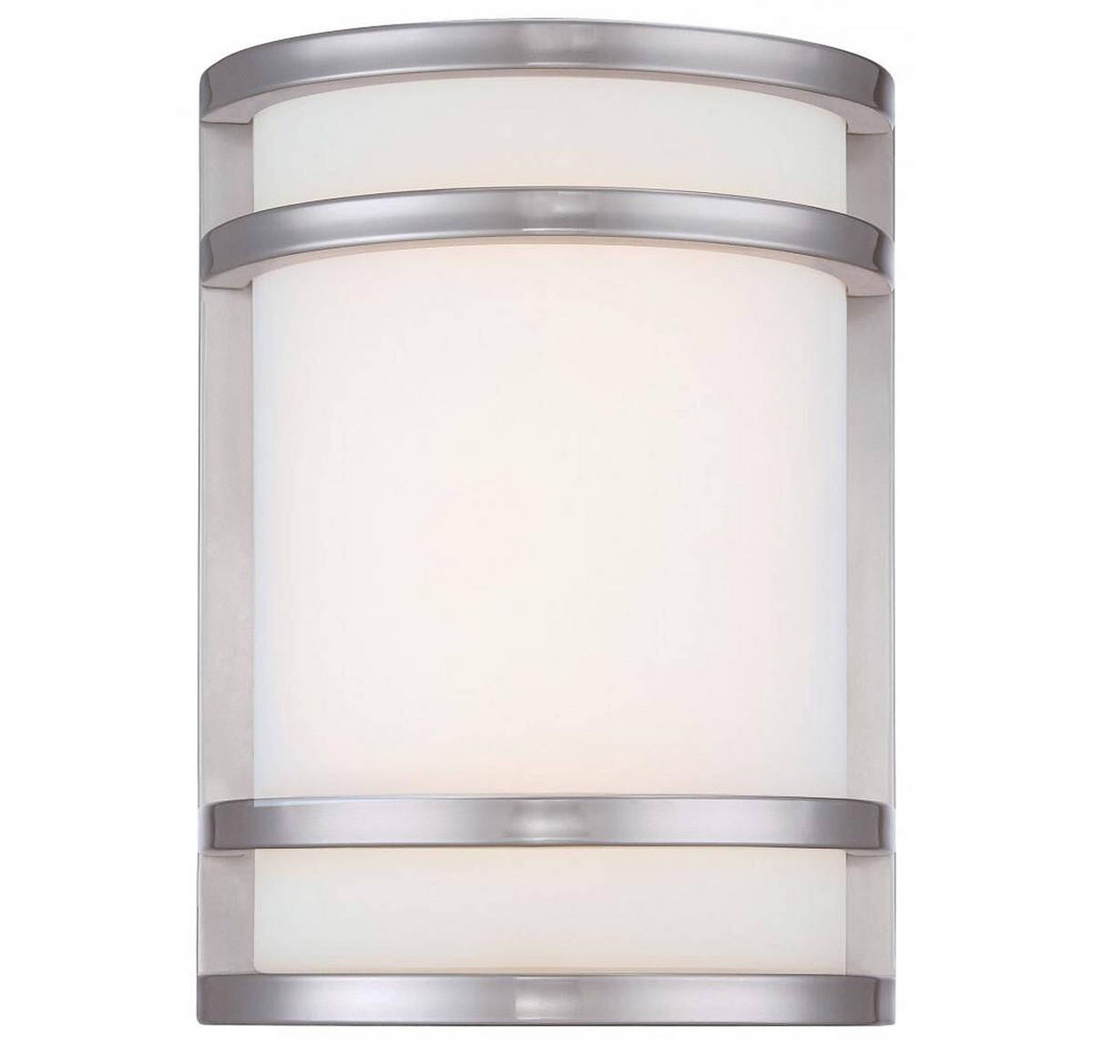 Bay View 10" Outdoor Wall Light in Brushed Stainless Stee