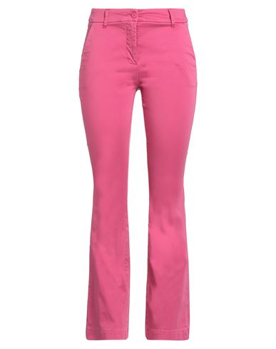 Woman Pants Fuchsia Size 4 Polyester, Elastic fibres