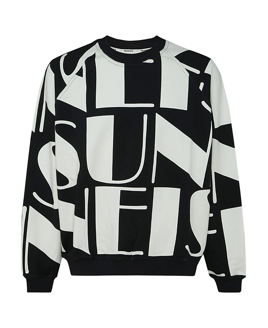 Printed round-neck sweater