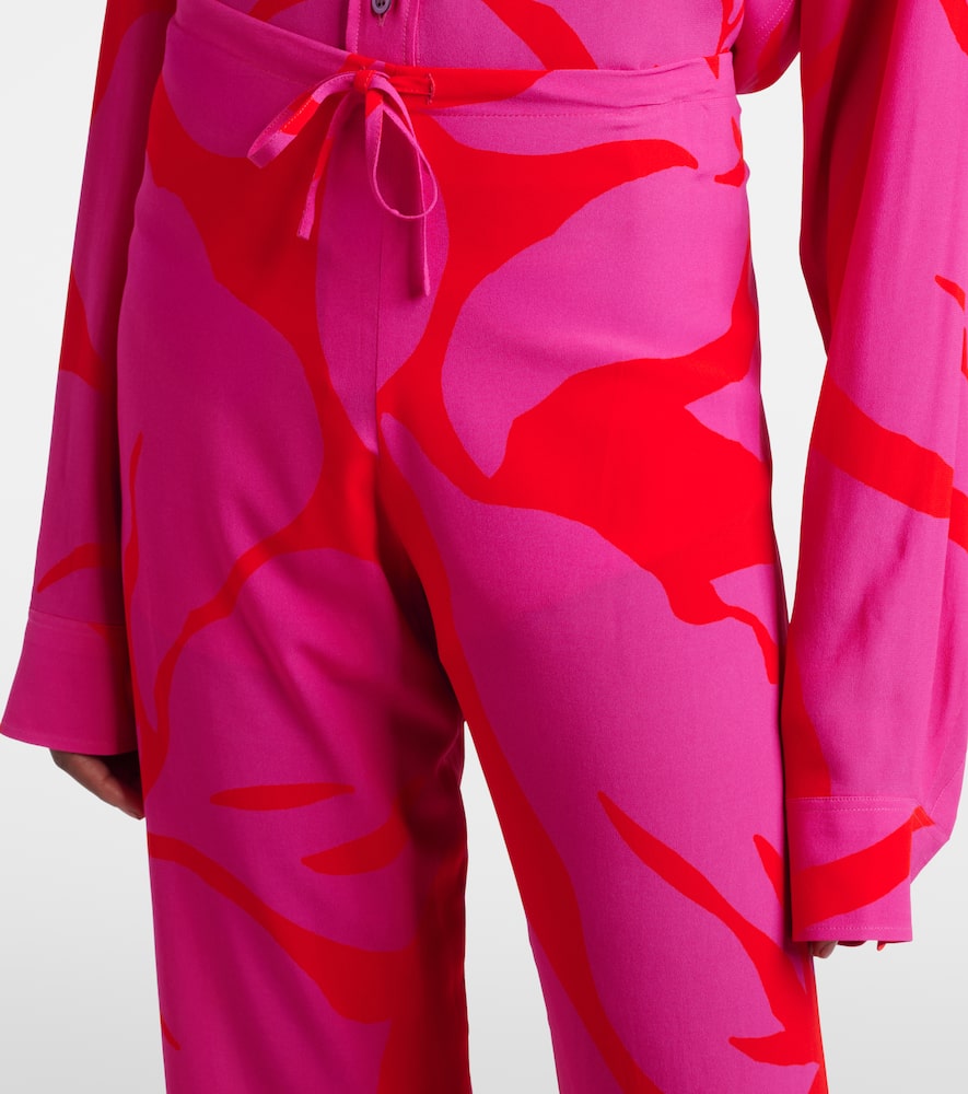 Floral straight pants