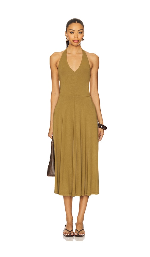 Steve Madden MIDI-KLEID HAZEL in Olive. Größe XL. Also in L, M