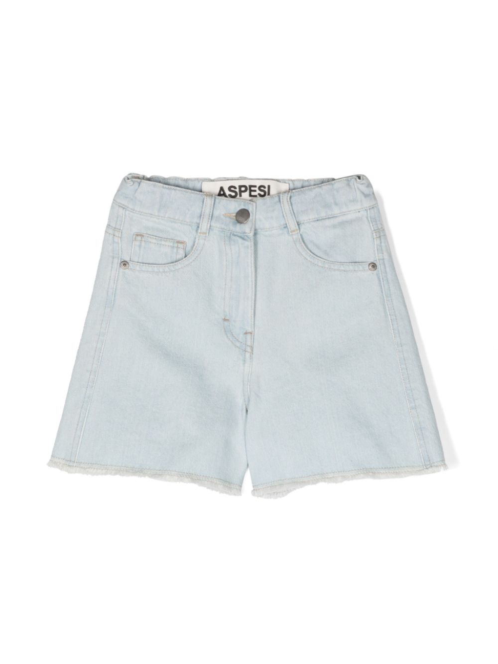 Frayed denim shorts - Blue