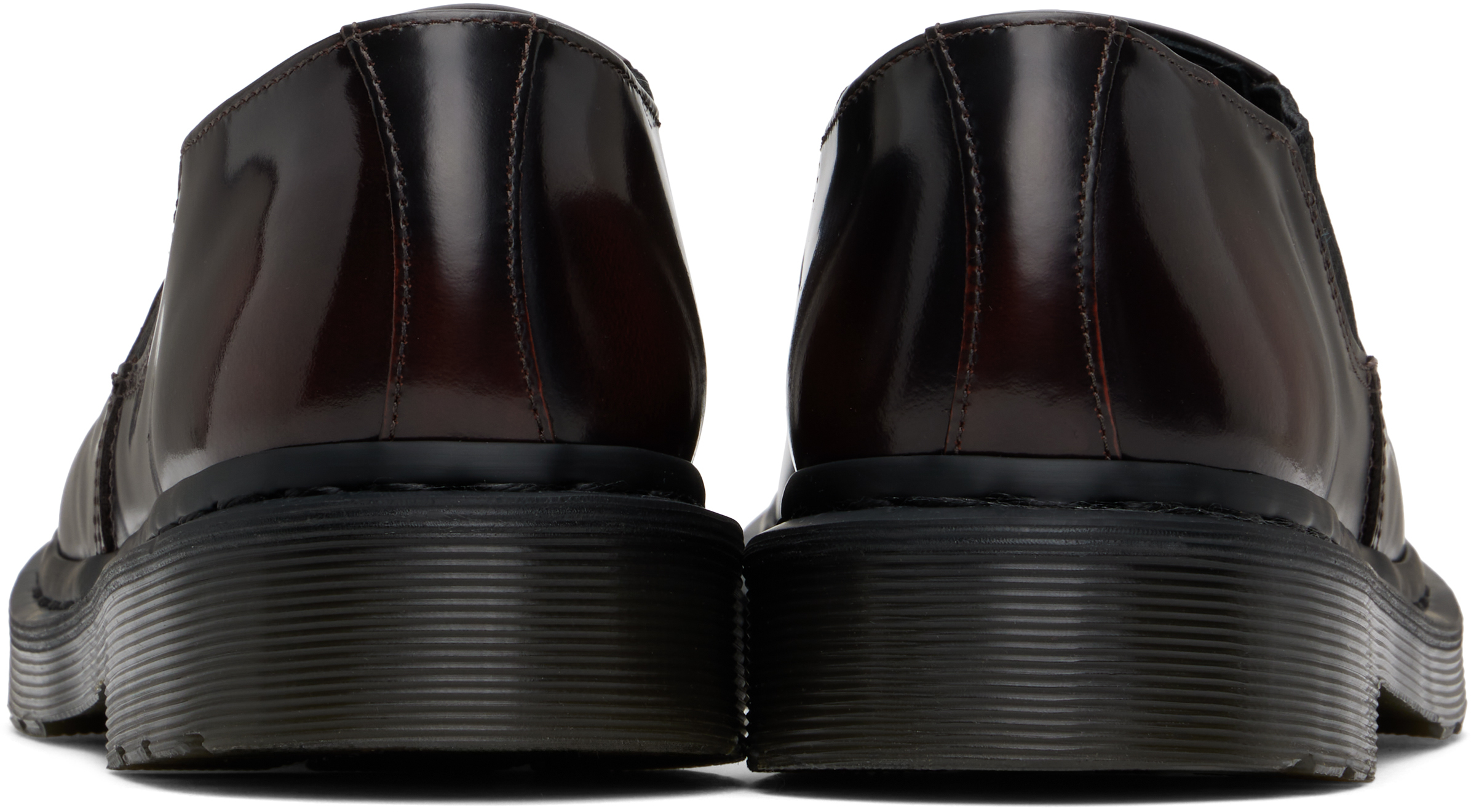 Dr. Martens Black & Red Louis Arcadia Leather Slip-on Loafers