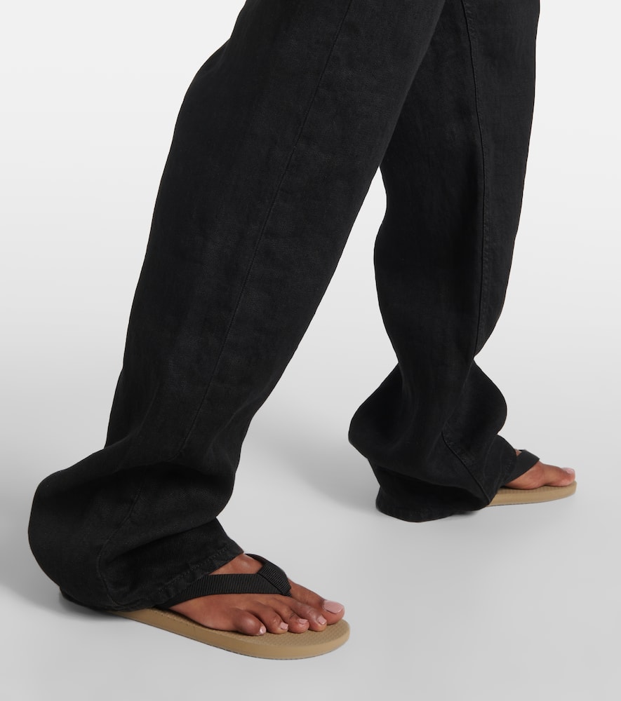 The Row Tarley linen straight jeans
