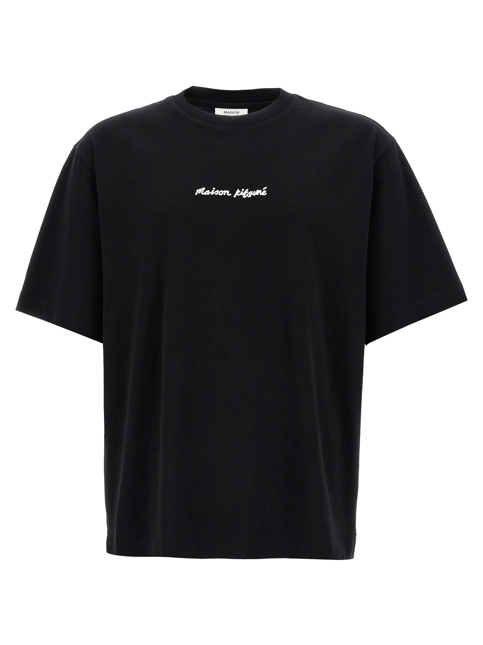 Logo-Embroidered Cotton T-Shirt — Black