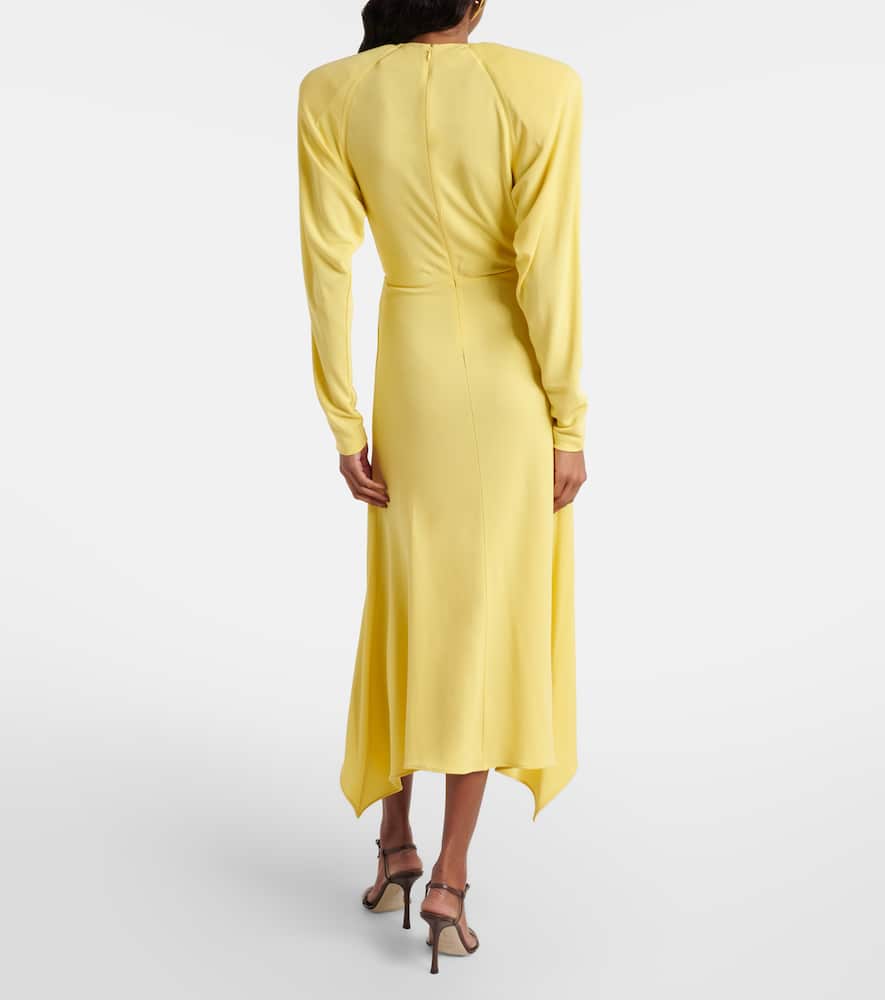 Draped jersey midi dress