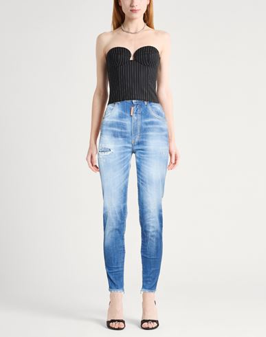 Woman Jeans Blue Size 2 Cotton, Elastane