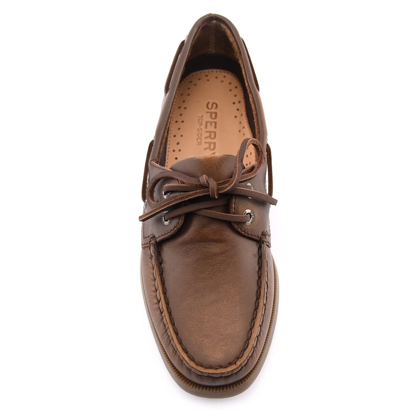 Sperry Authentic 2 Eye Boat Leather Women's Medium Brown Boat Shoe