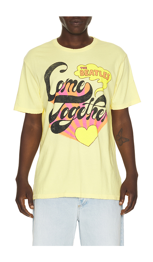 Junk Food The Beatles Come Together Tee in Yellow. L. Also in M, S, XL/1X