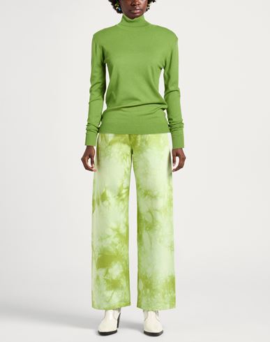 Woman Turtleneck Green Size L/XL Viscose, Polyamide, Polyester