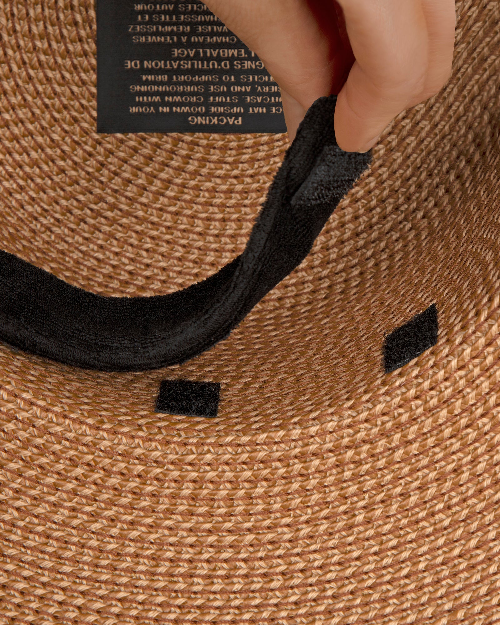 Squishee Cap for Women - Natural/Black