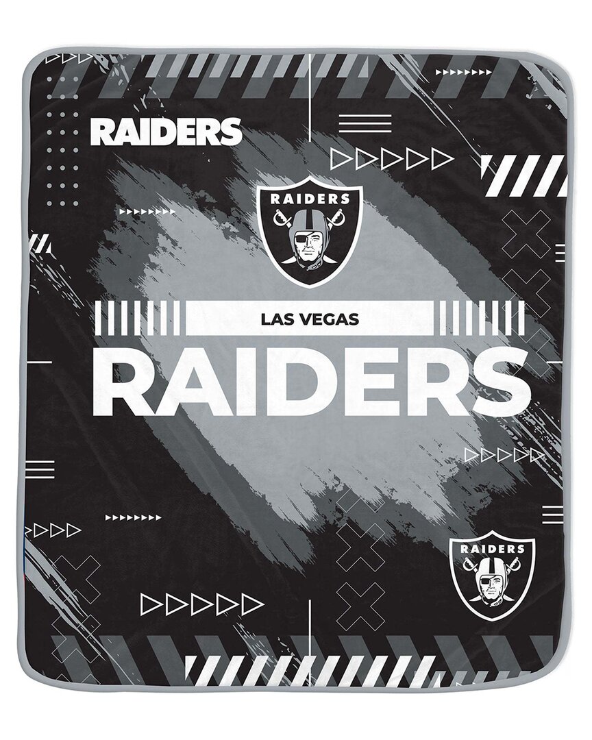 Las Vegas Raiders Nfl Team Modern Graphic Fleece Blanket
