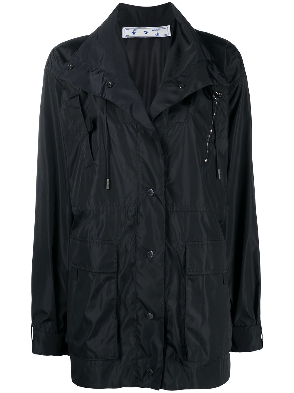 Arrows buttoned raincoat - Black