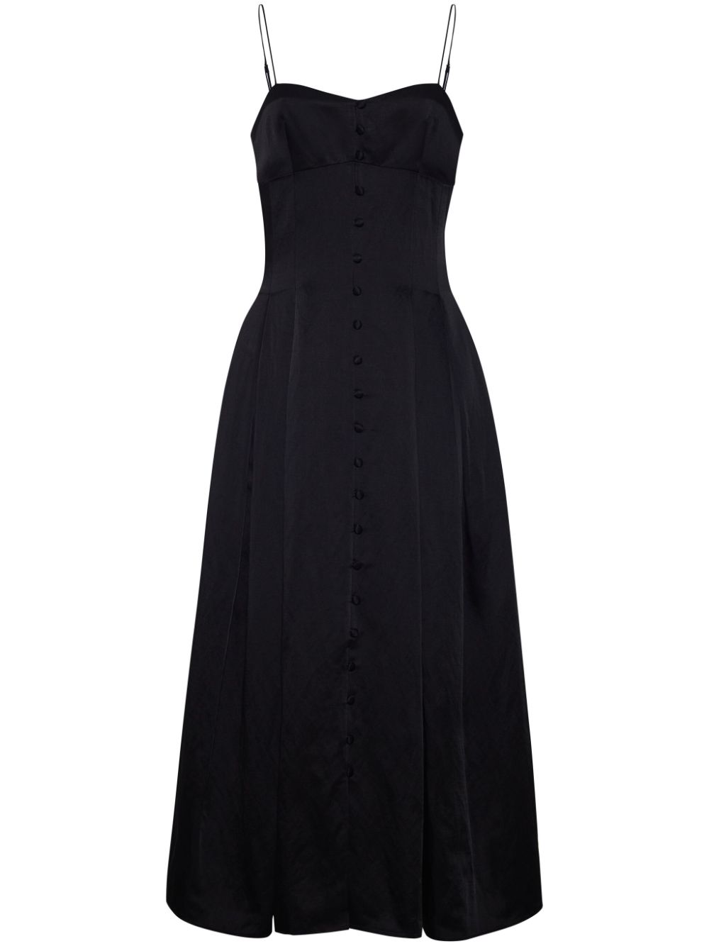 Rickie satin midi dress - Black